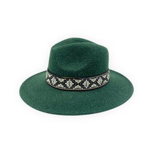 BRIGITTE -HUNTERGREEN FEDORA HAT